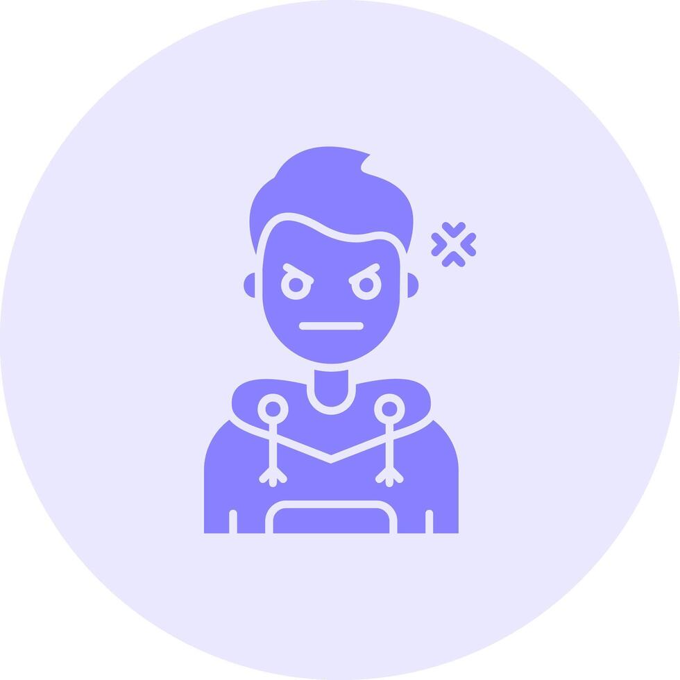 Angry Solid duo tune Icon vector