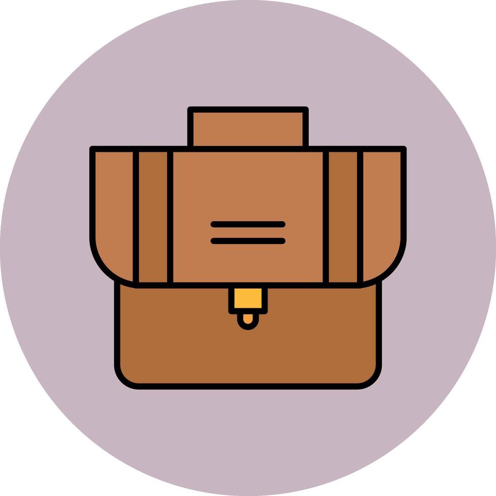 Suitcase Line Filled multicolour Circle Icon vector