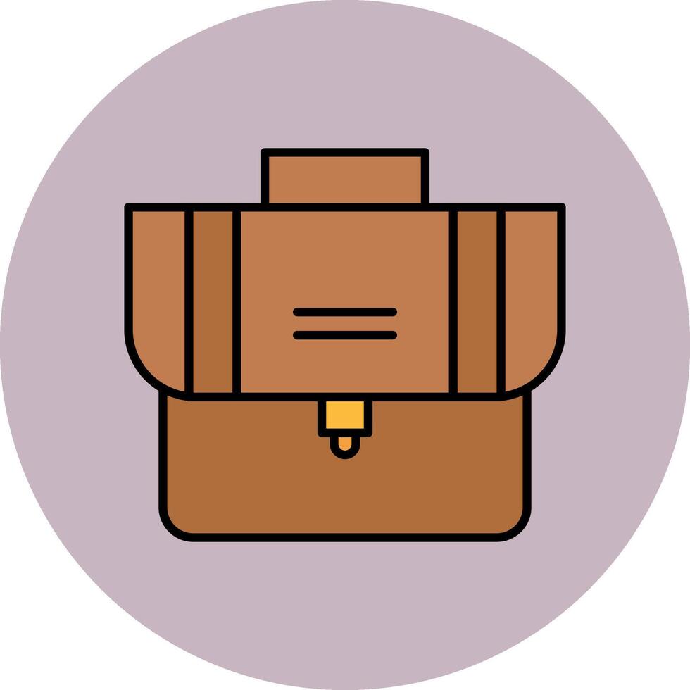 Suitcase Line Filled multicolour Circle Icon vector