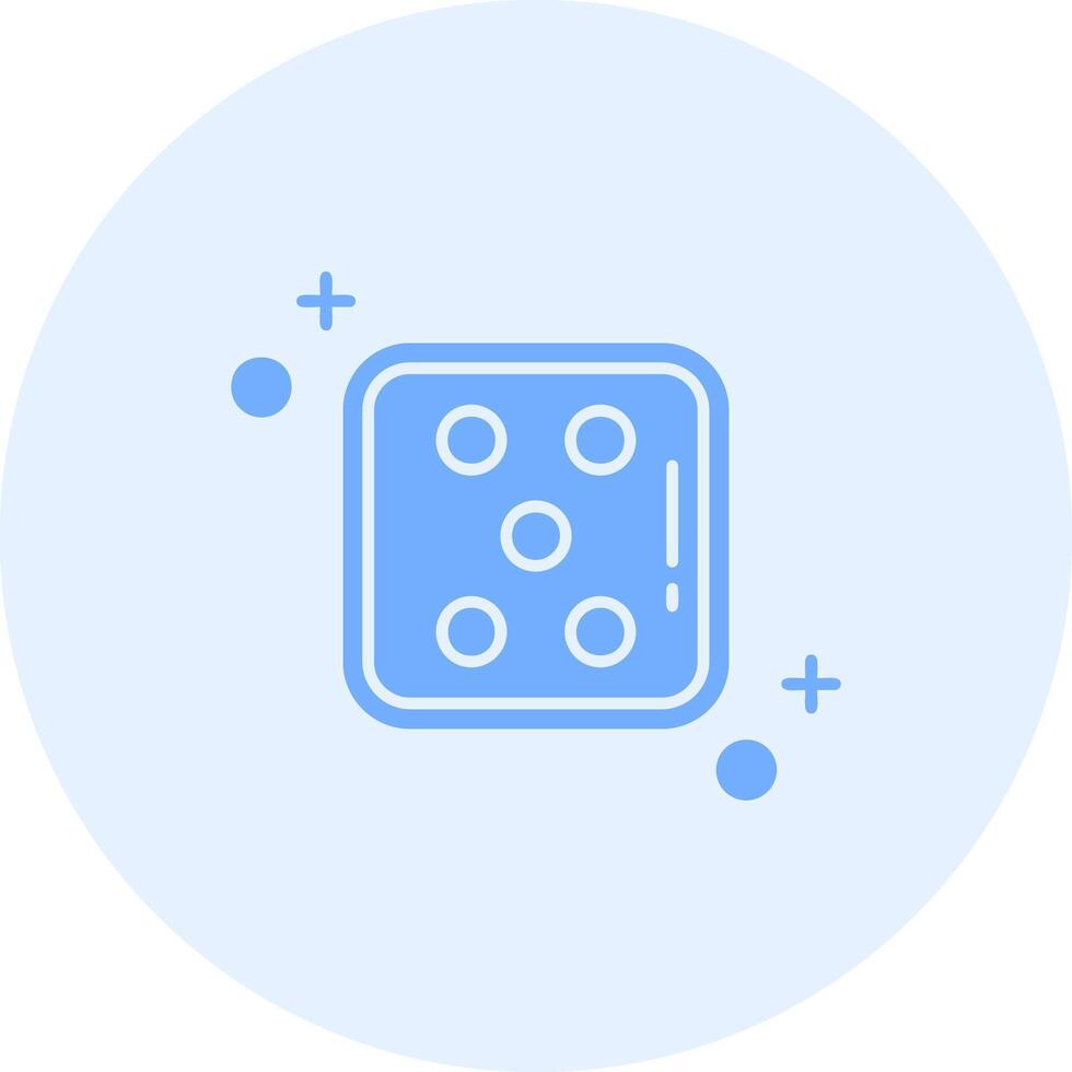 Dice five Solid duo tune Icon vector