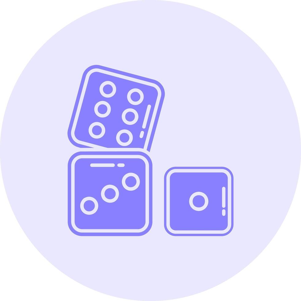Dices Solid duo tune Icon vector