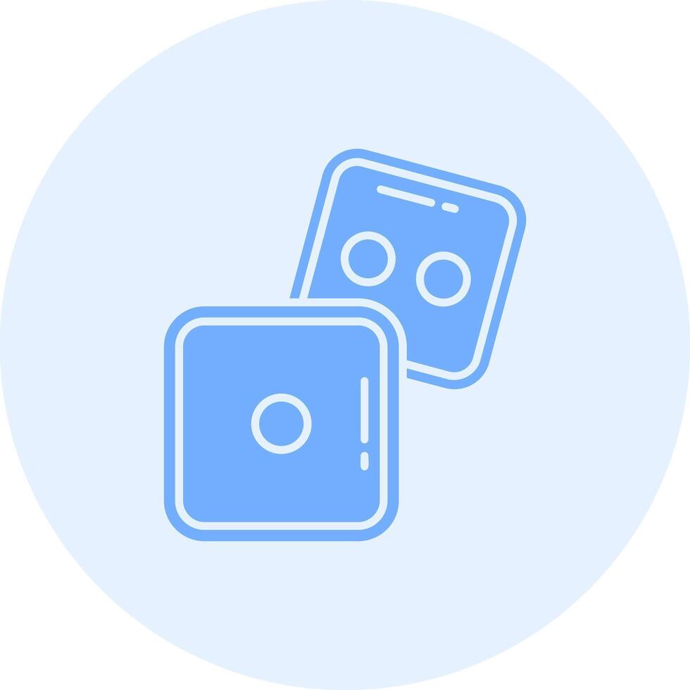 Dice Solid duo tune Icon vector