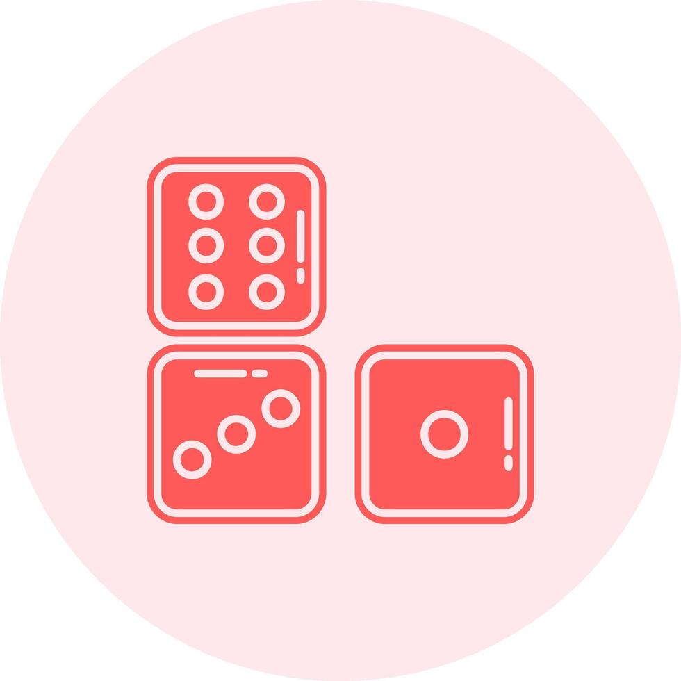 Dices Solid duo tune Icon vector