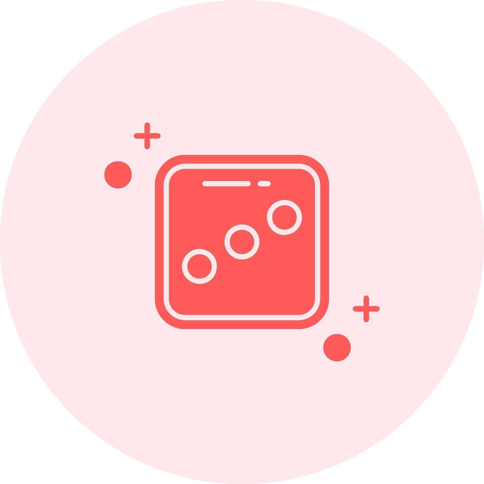 Dice three Solid duo tune Icon vector