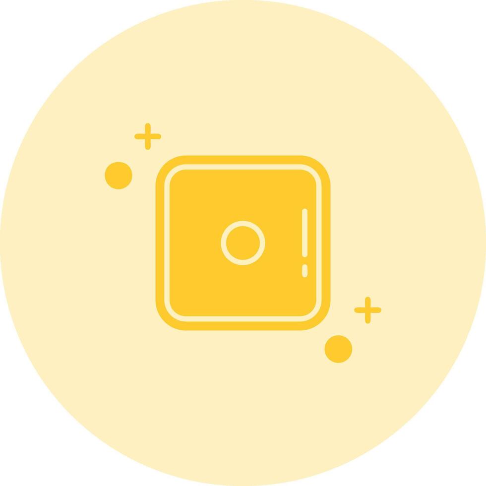 Dice one Solid duo tune Icon vector