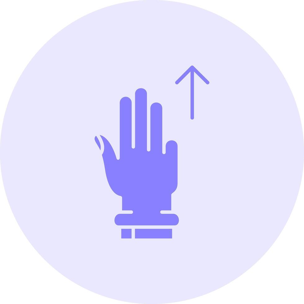 Three Fingers Up Solid duo tune Icon vector