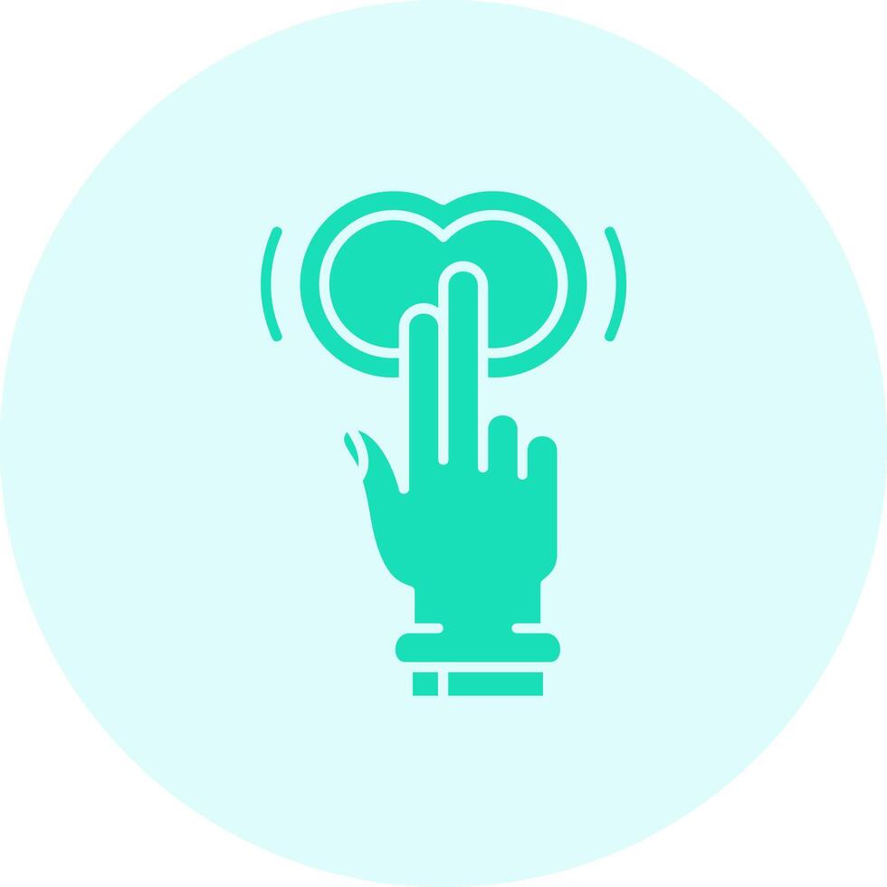 Two Fingers Double Tap Solid duo tune Icon vector