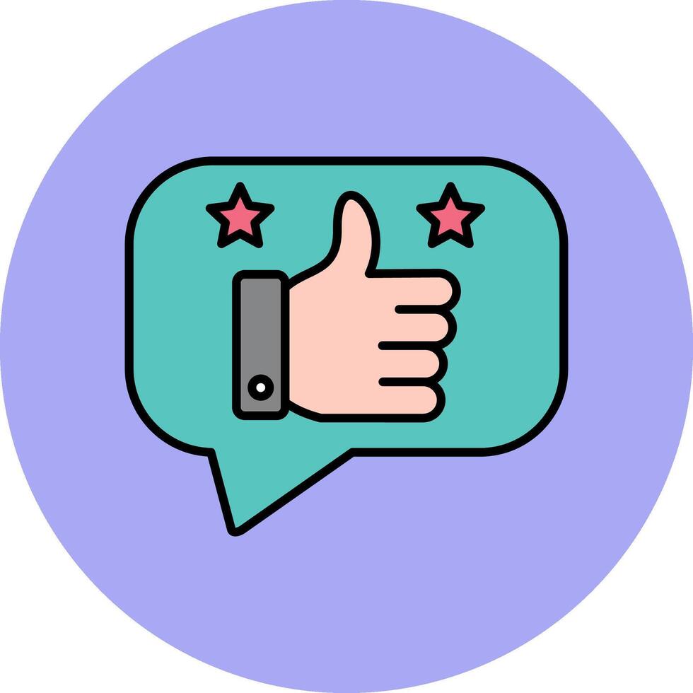 Reviews Line Filled multicolour Circle Icon vector