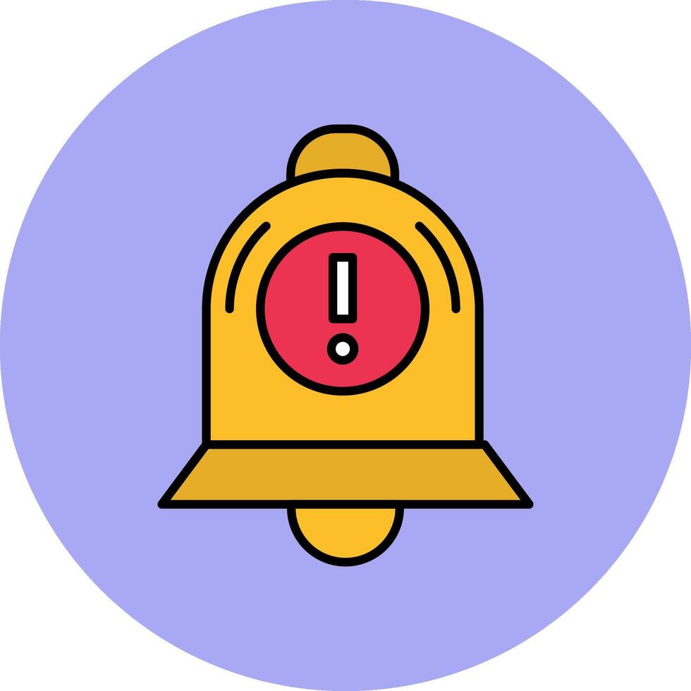 Notification Line Filled multicolour Circle Icon vector