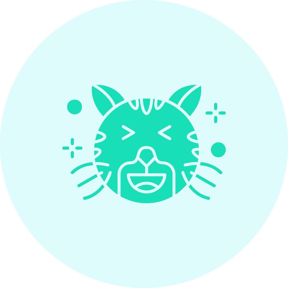 Laugh Solid duo tune Icon vector