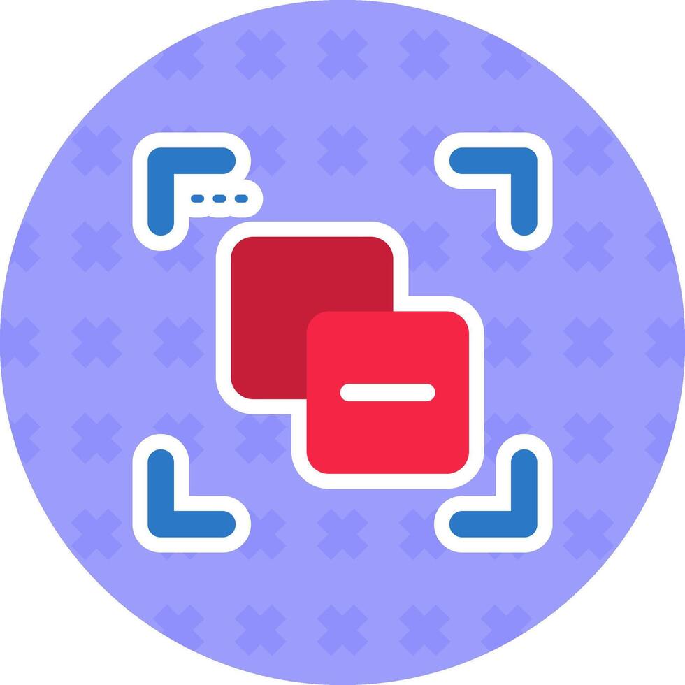 Substract Solid duo tune Icon vector