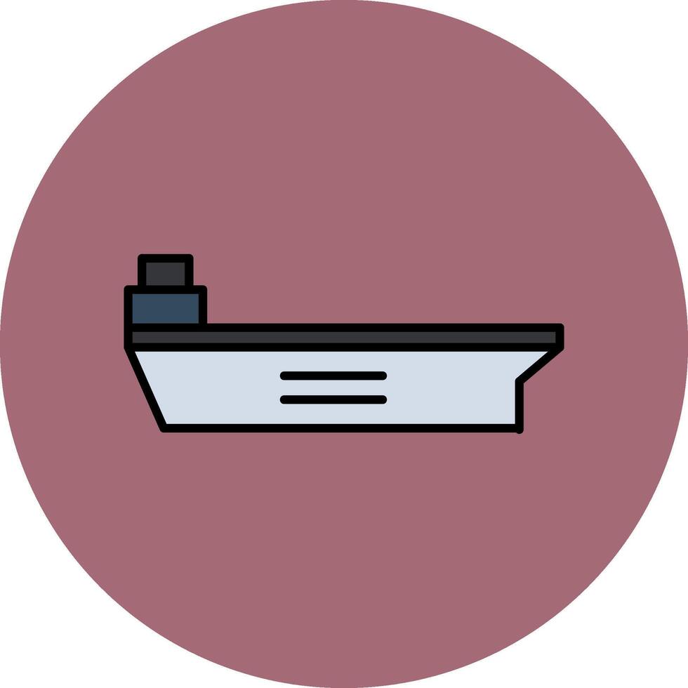 Aircraft Carrier Line Filled multicolour Circle Icon vector
