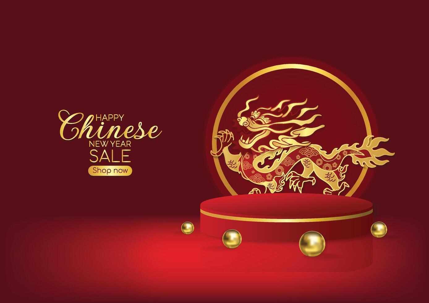 chinese new year product display vector