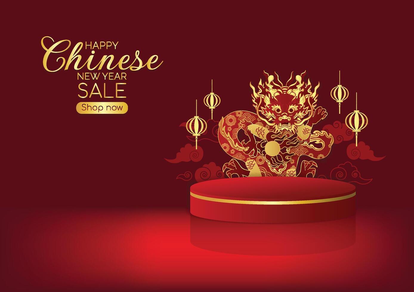 chinese new year product display vector