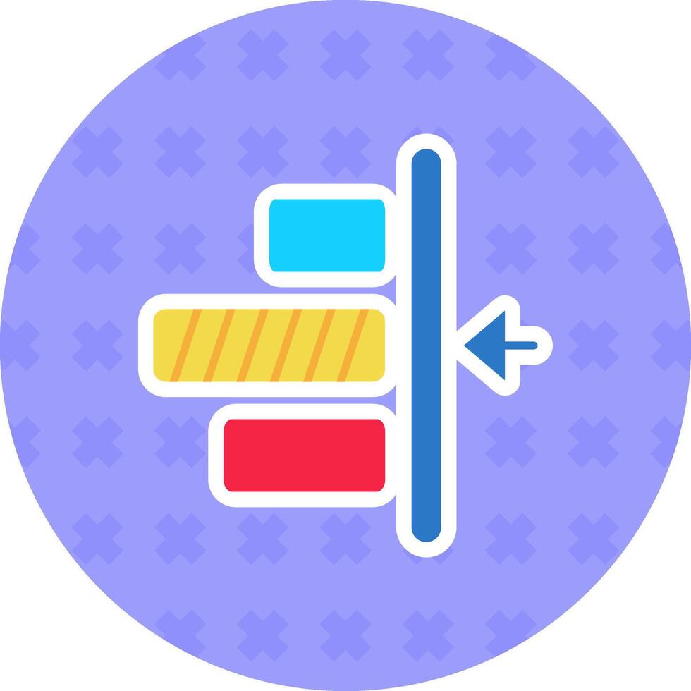 Right alignment Solid duo tune Icon vector