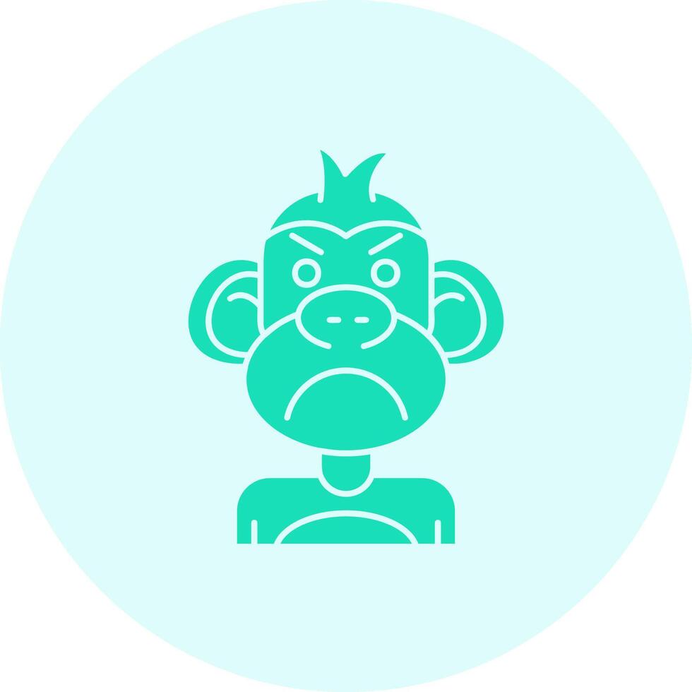 Angry Solid duo tune Icon vector