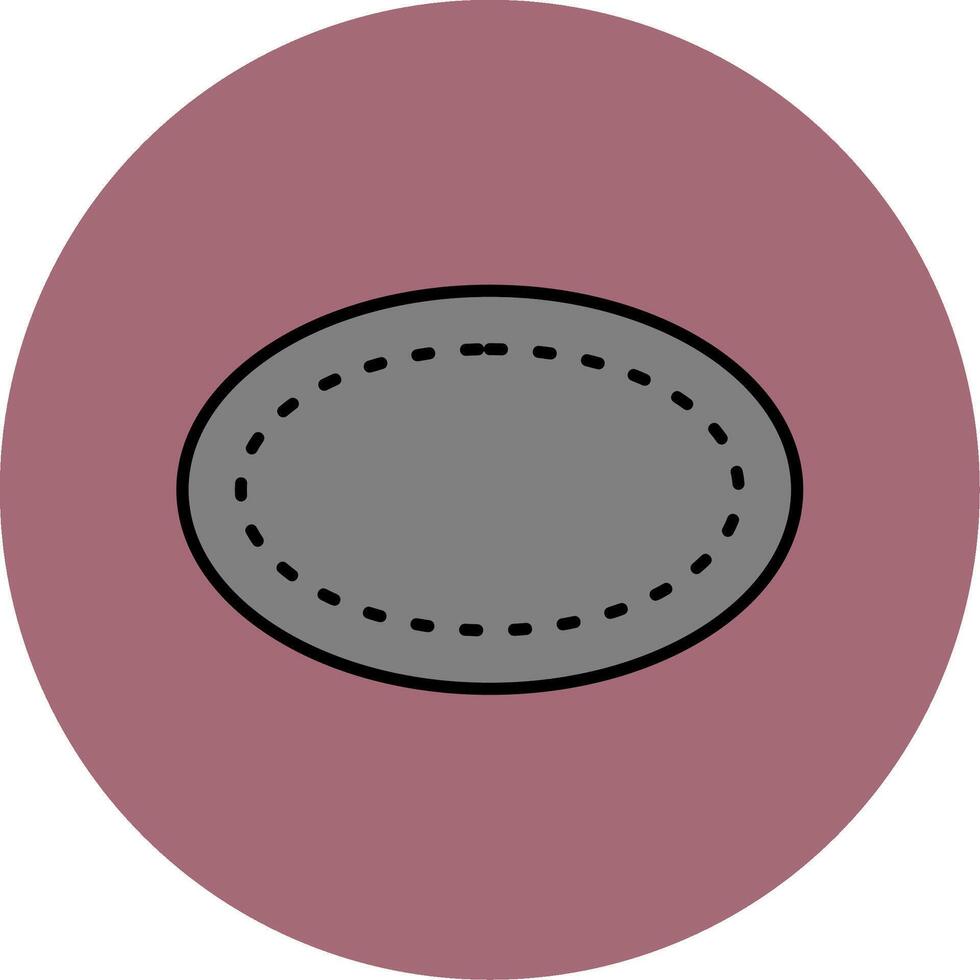 oval línea lleno multicolor circulo icono vector