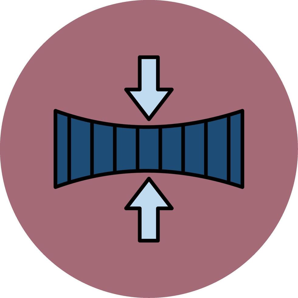 Elasticity Line Filled multicolour Circle Icon vector