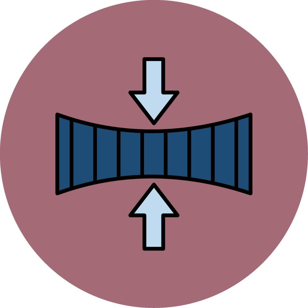 Elasticity Line Filled multicolour Circle Icon vector
