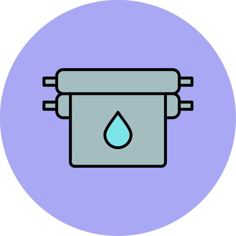 Offset Line Filled multicolour Circle Icon vector
