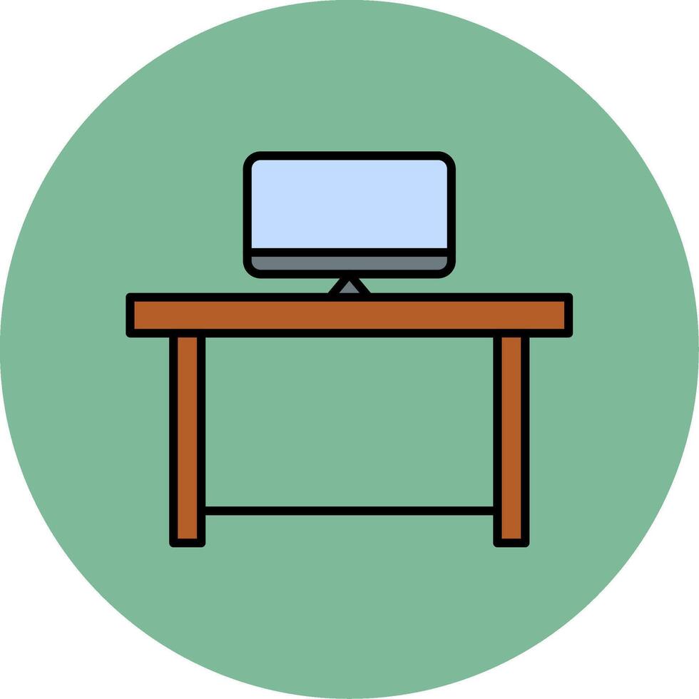 Workspace Line Filled multicolour Circle Icon vector