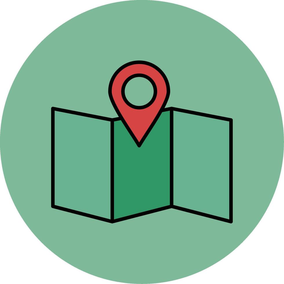 Site Map Line Filled multicolour Circle Icon vector