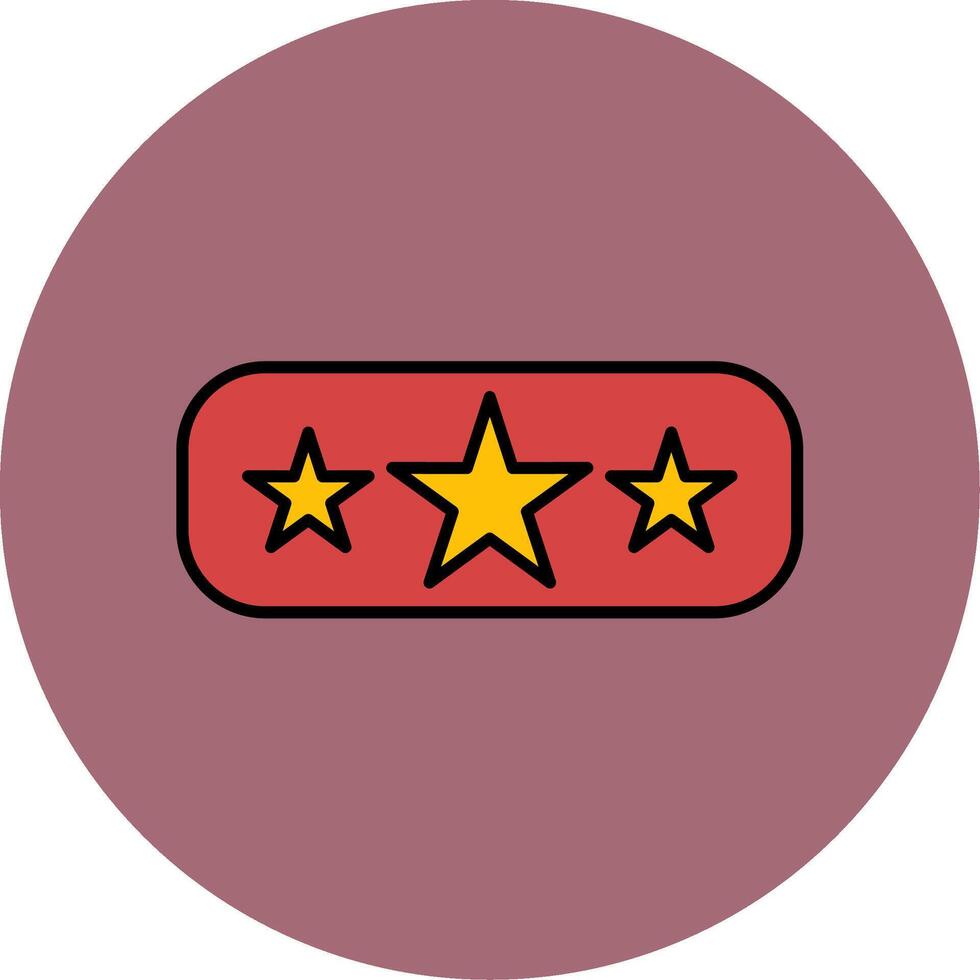 Ranking Line Filled multicolour Circle Icon vector