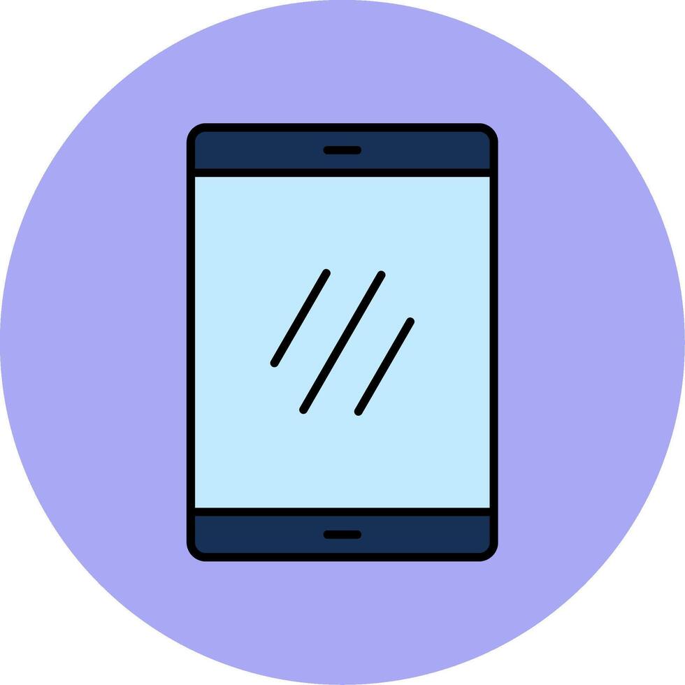 Smartphone Line Filled multicolour Circle Icon vector