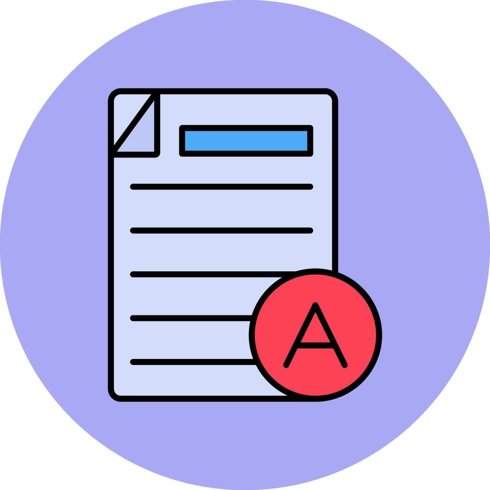Grades Line Filled multicolour Circle Icon vector
