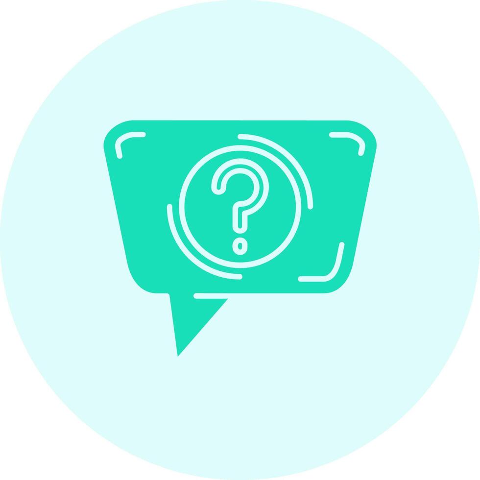 Question Solid duo tune Icon vector