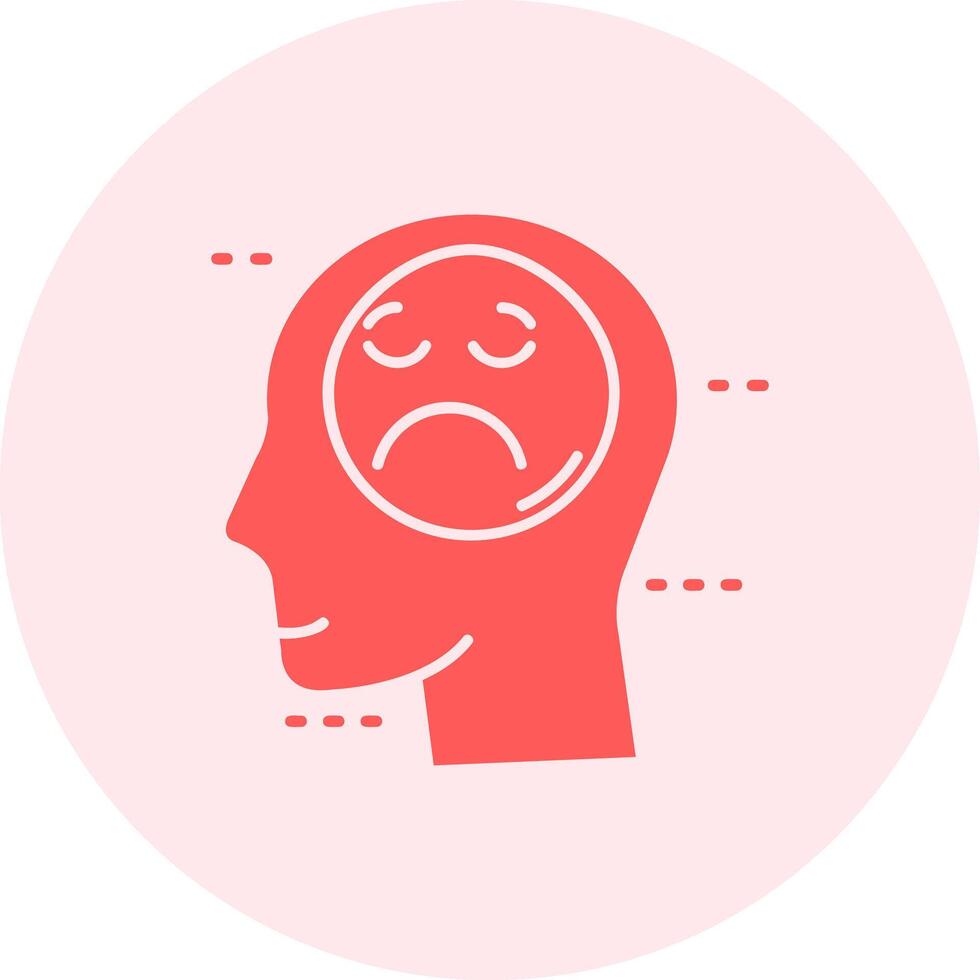 Sadness Solid duo tune Icon vector
