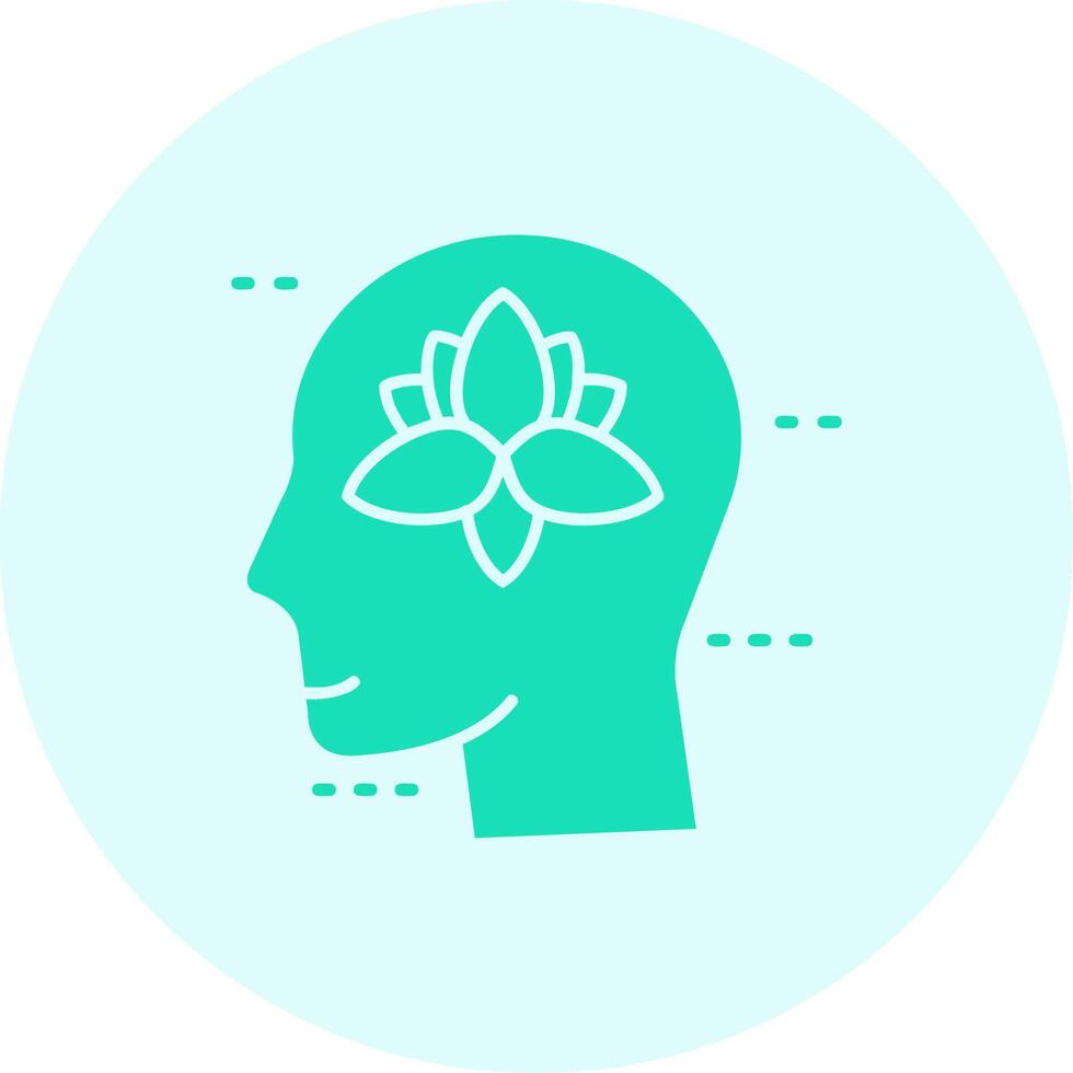 Meditation Solid duo tune Icon vector
