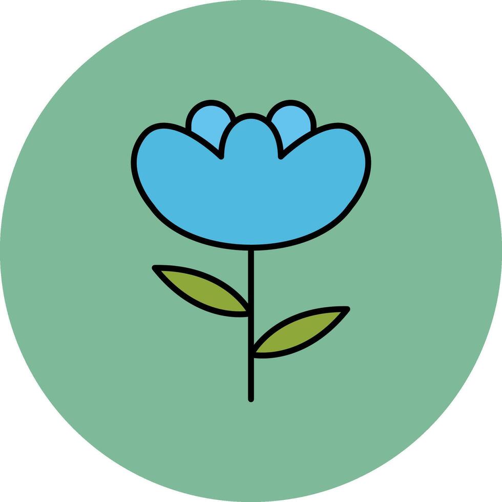 Iris Line Filled multicolour Circle Icon vector
