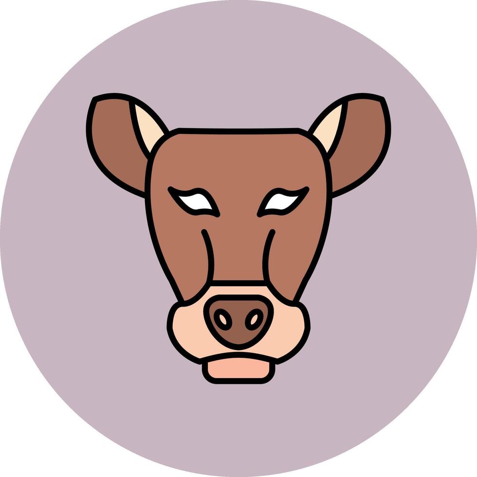 Llama Line Filled multicolour Circle Icon vector