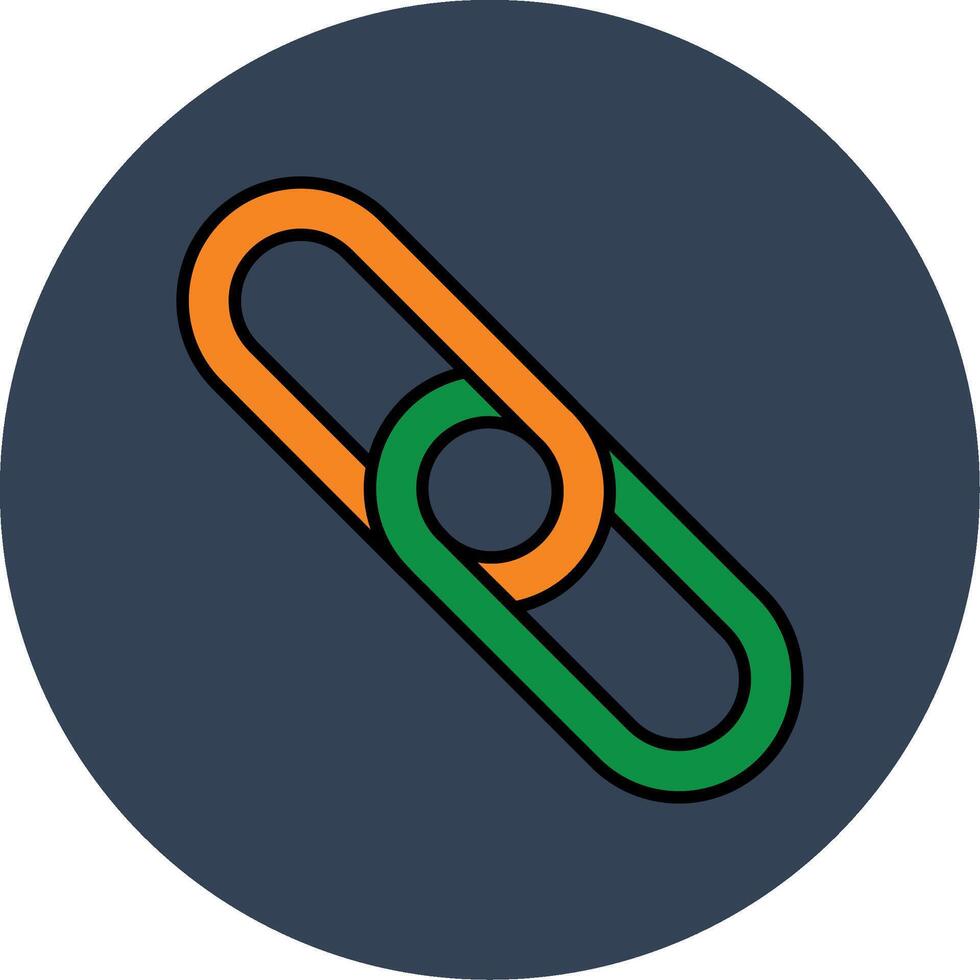 Backlink Line Filled multicolour Circle Icon vector