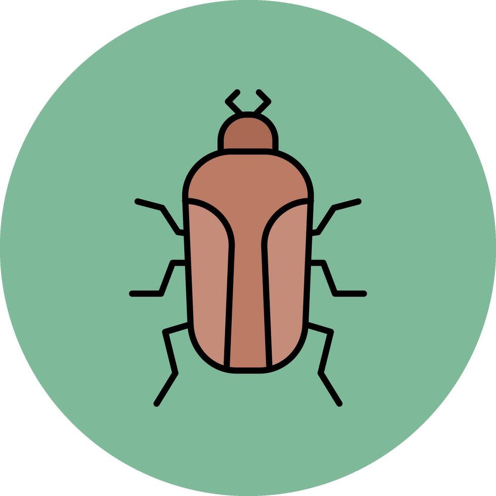 Insect Line Filled multicolour Circle Icon vector