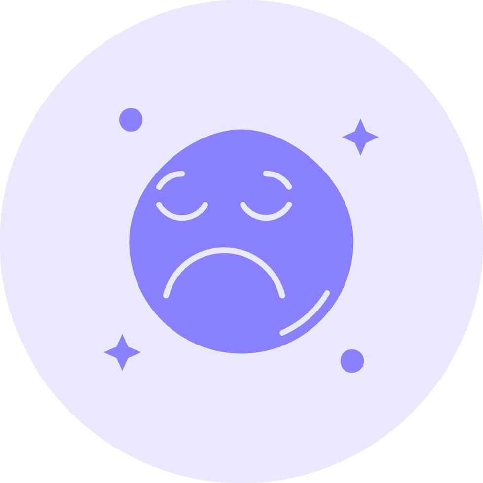 Sad Solid duo tune Icon vector