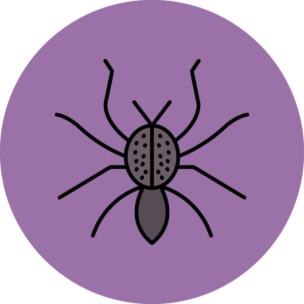 Spider Line Filled multicolour Circle Icon vector