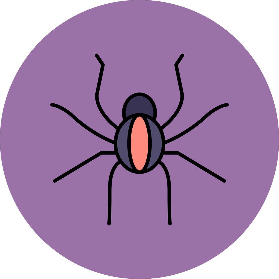 Spider Line Filled multicolour Circle Icon vector