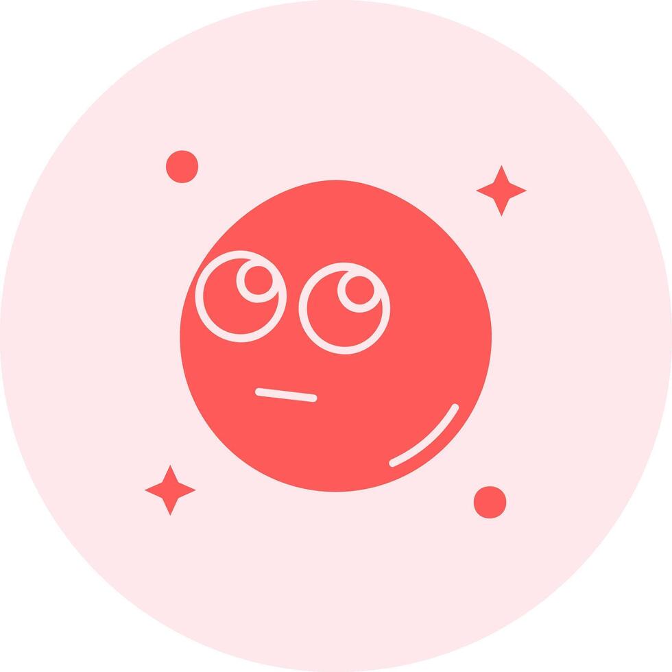 Rolling eyes Solid duo tune Icon vector