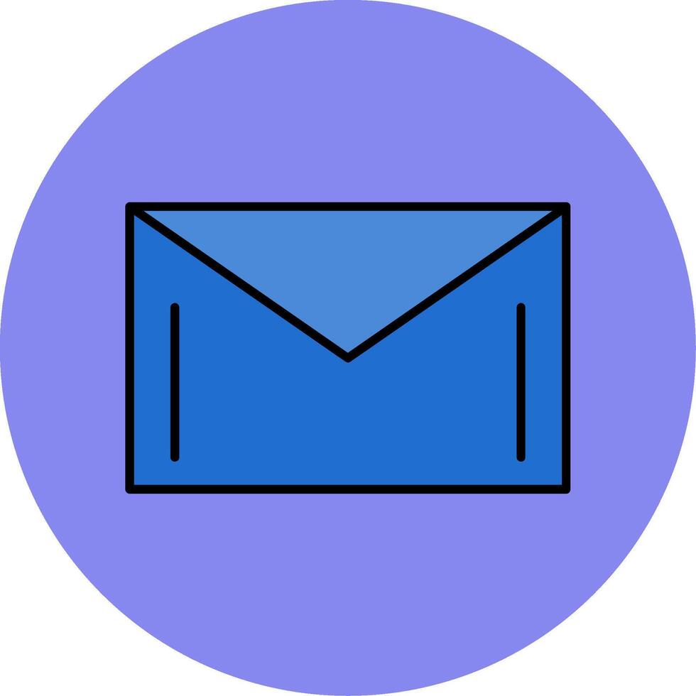 Mail Line Filled multicolour Circle Icon vector