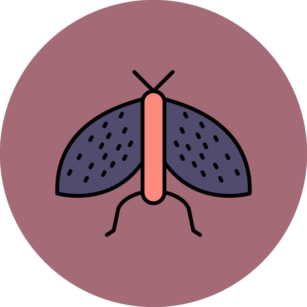 Insects Line Filled multicolour Circle Icon vector