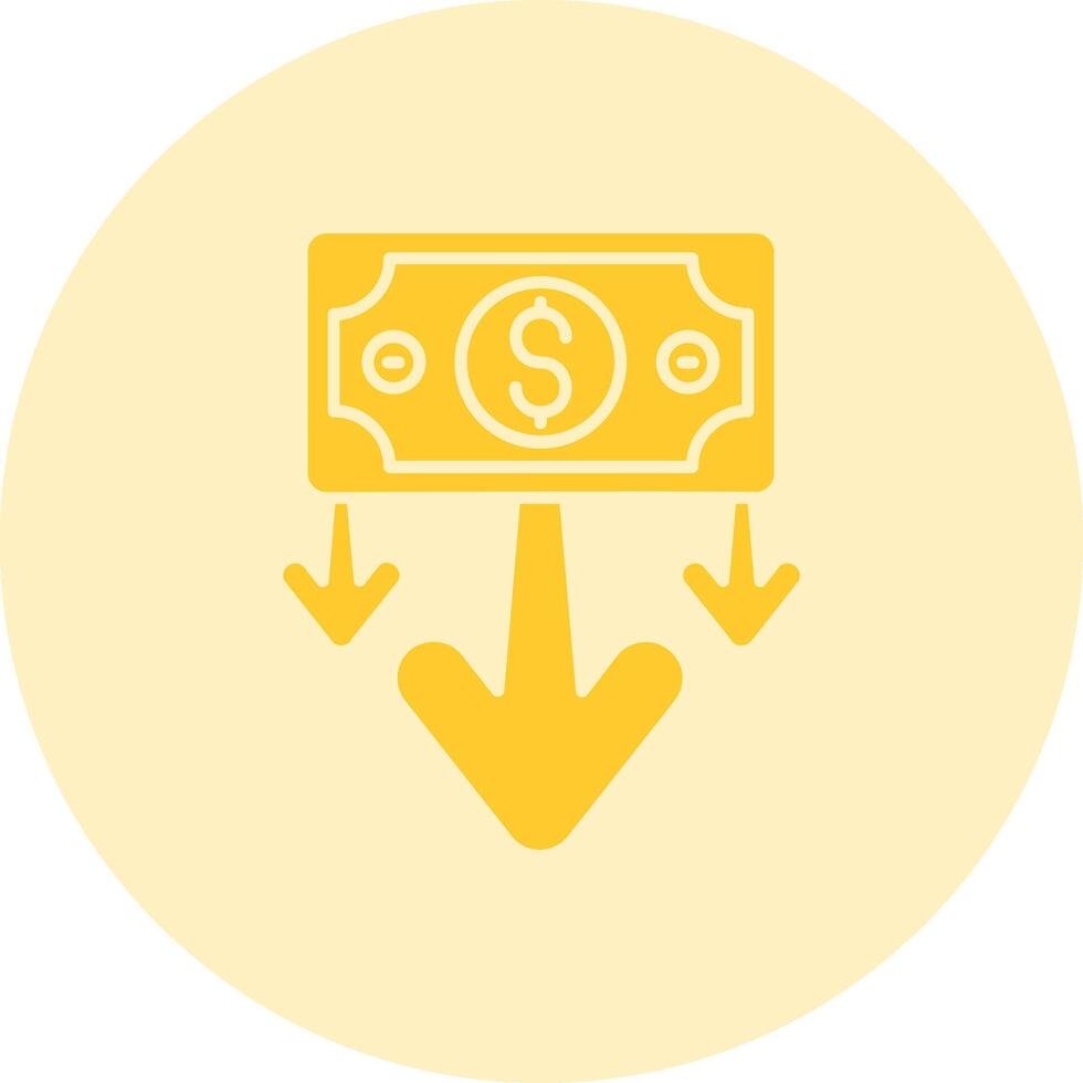 Decrease Solid duo tune Icon vector