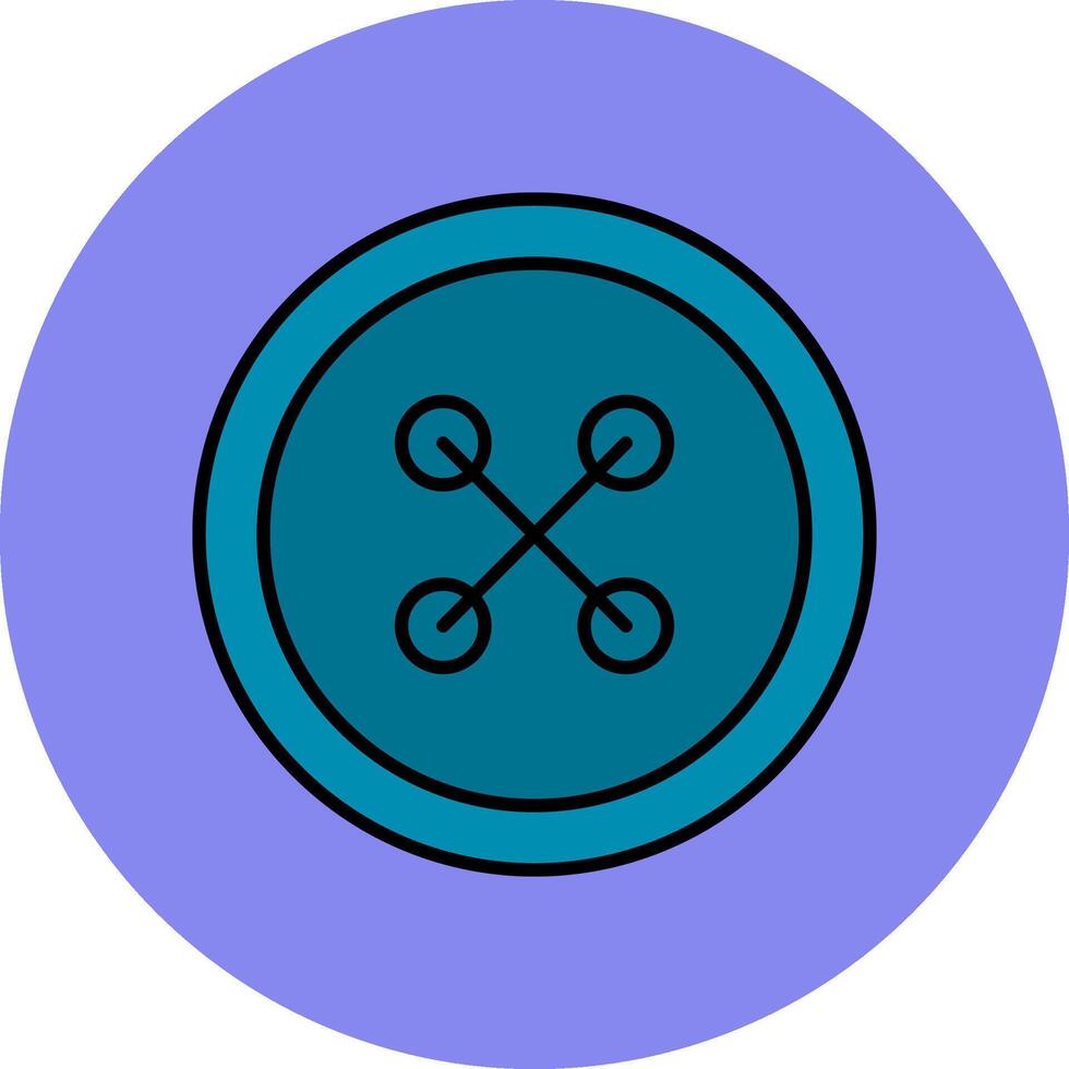 Cloth Button Line Filled multicolour Circle Icon vector