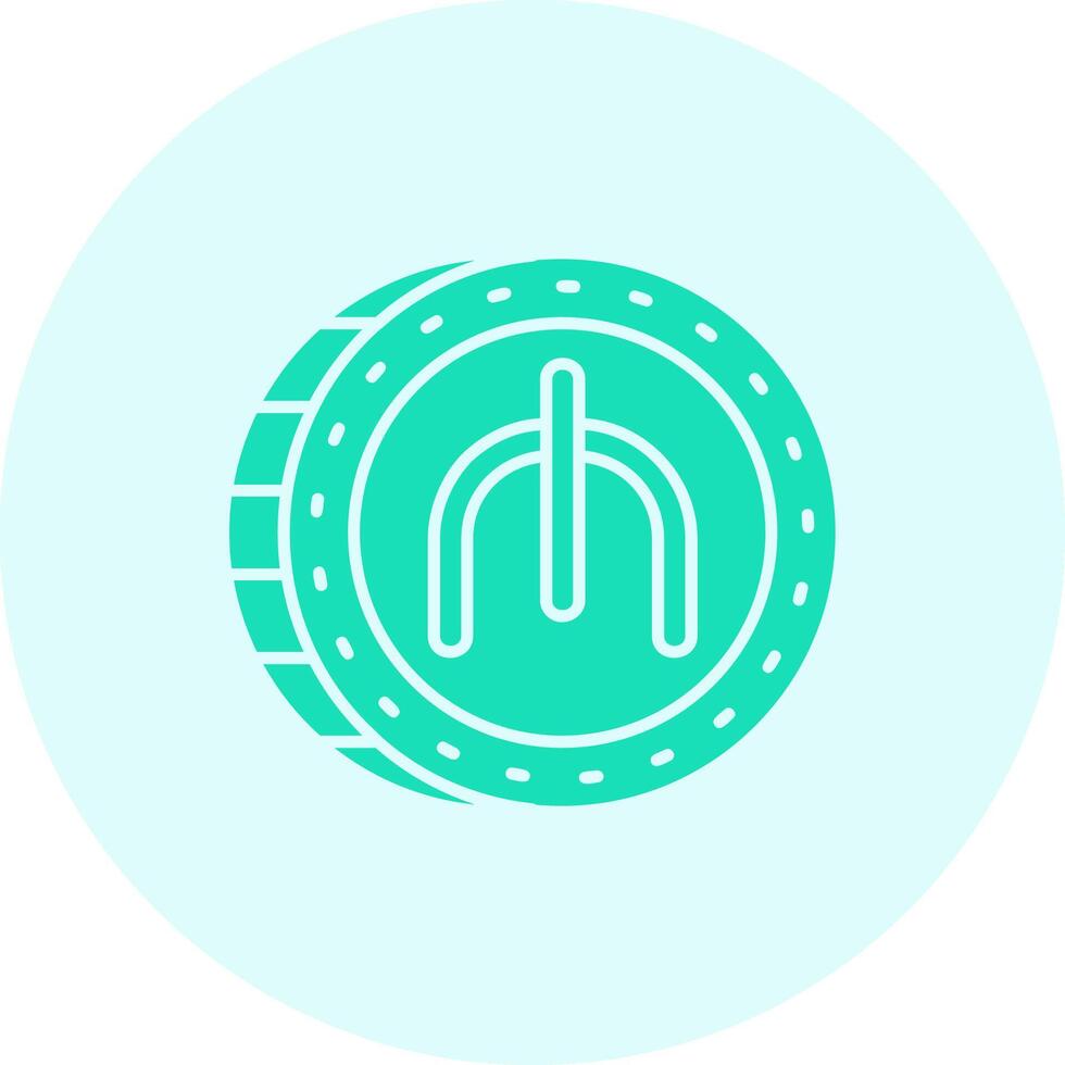 Manat Solid duo tune Icon vector