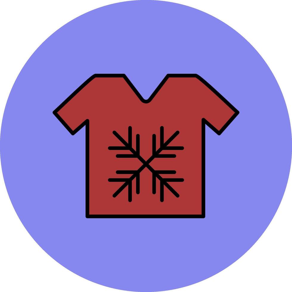 Tshirt Line Filled multicolour Circle Icon vector