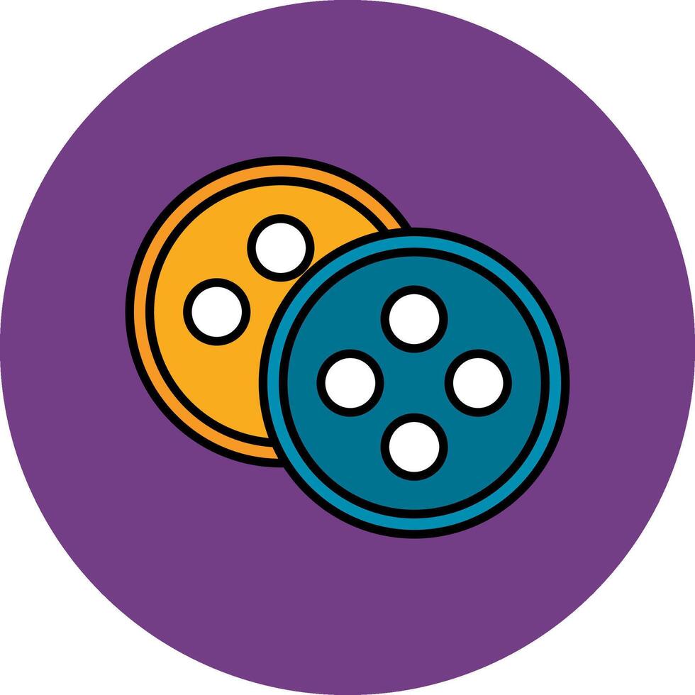 Botton Line Filled multicolour Circle Icon vector