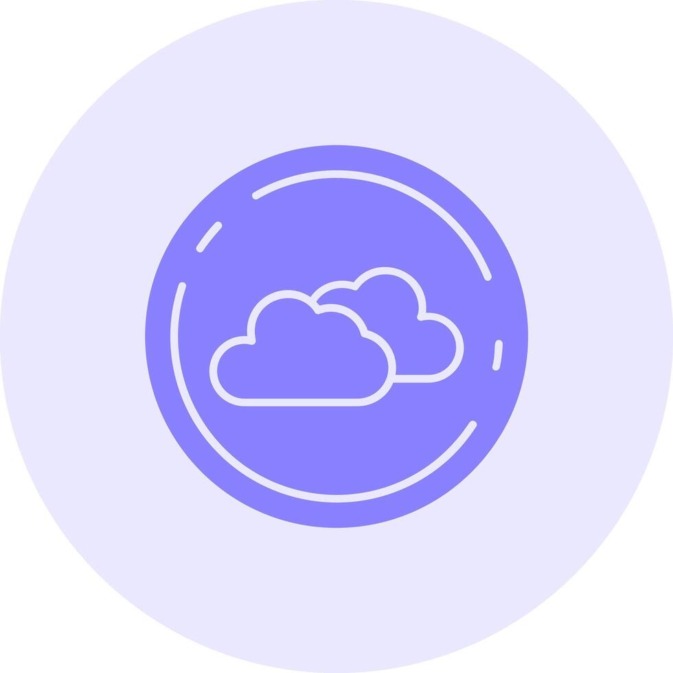 Cloud Solid duo tune Icon vector