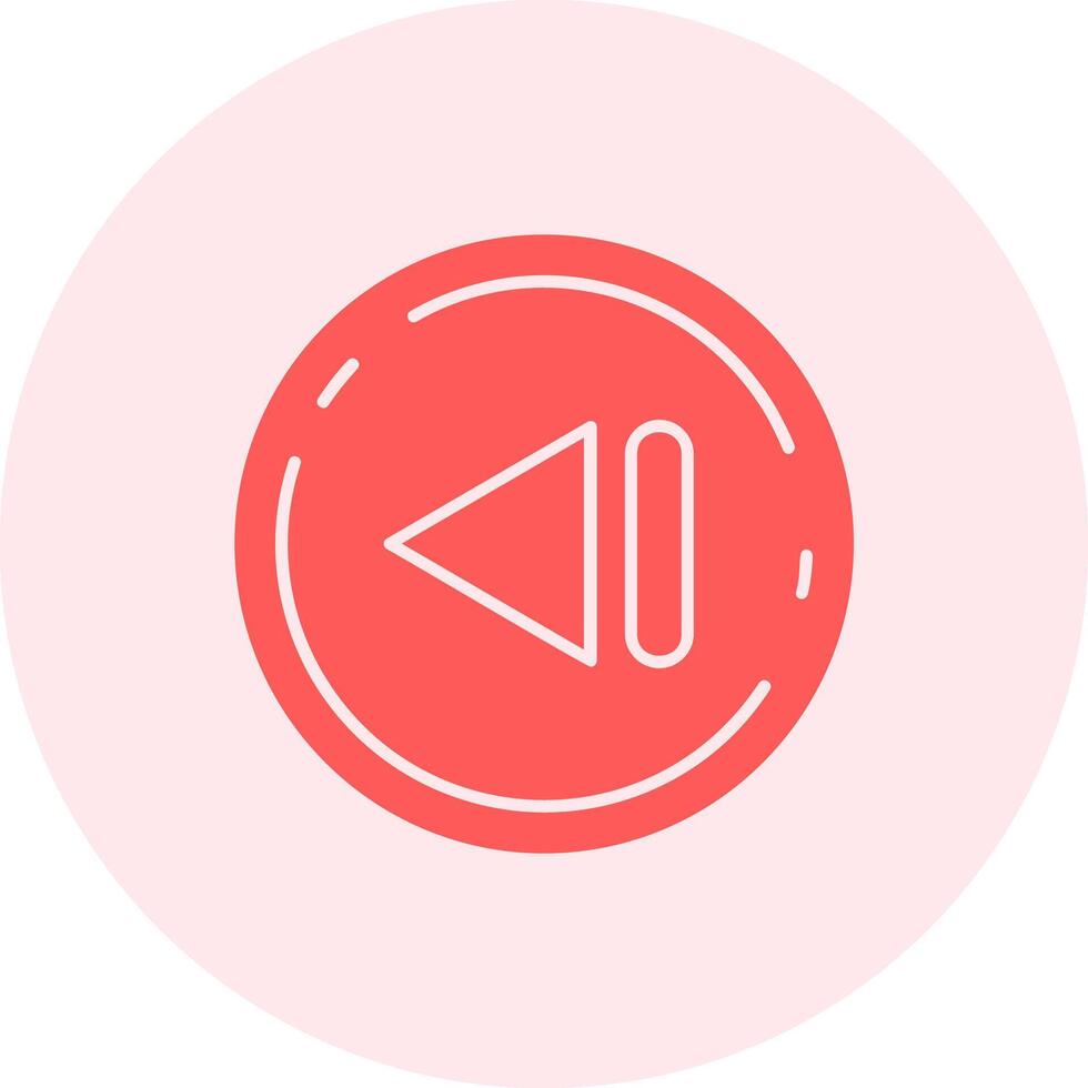 Previous Solid duo tune Icon vector