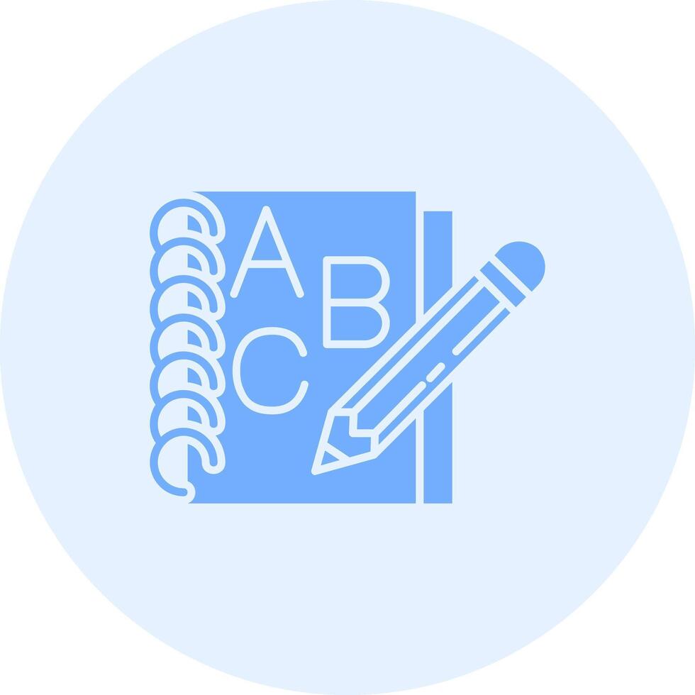 Notebook Solid duo tune Icon vector